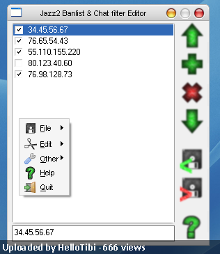 Jazz2 Banlist & Chat filter Editor