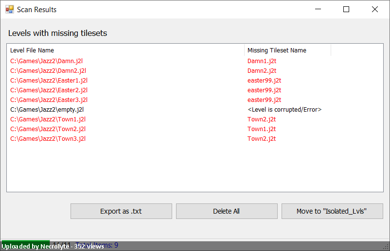 JJ2 Missing Tilesets Scanner